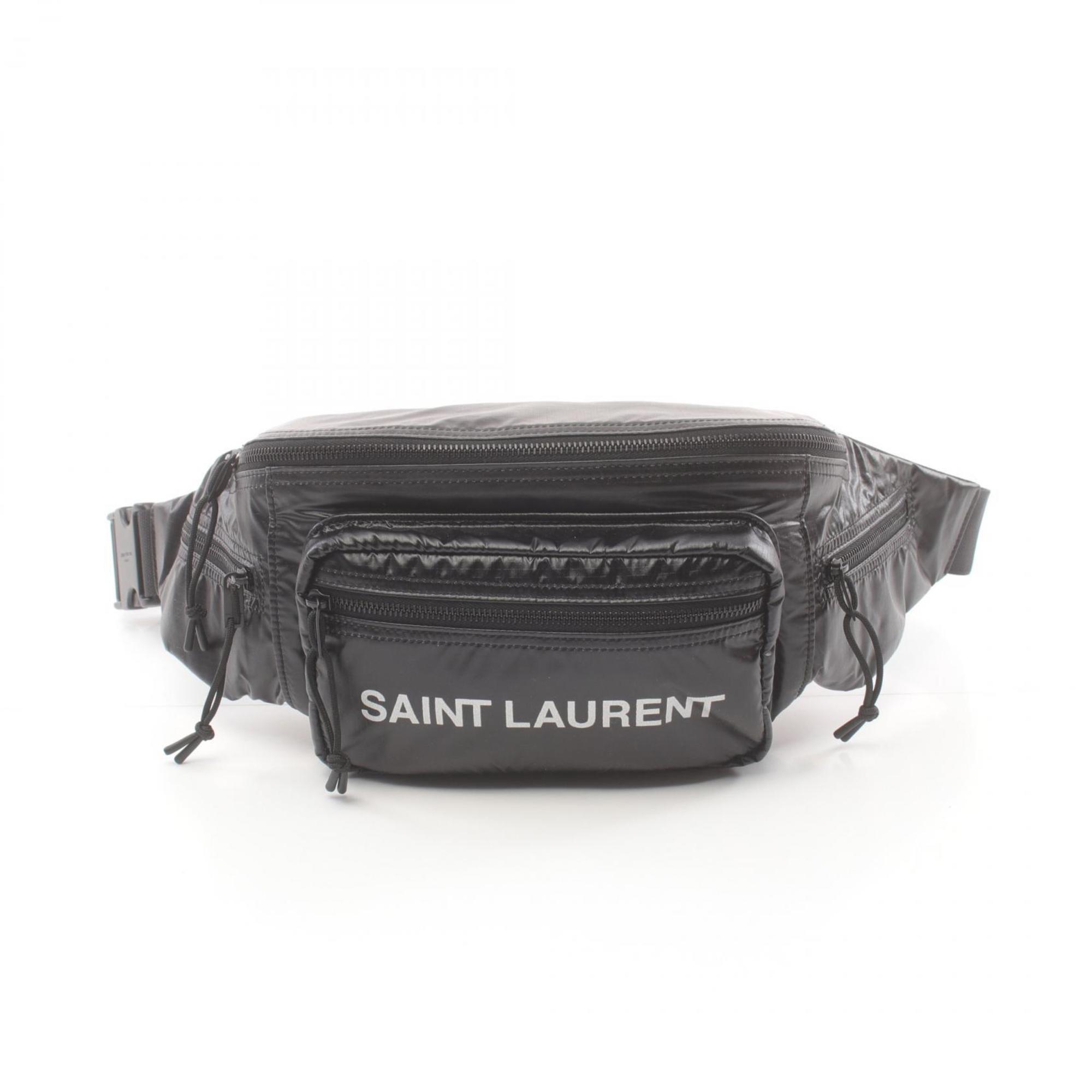 Saint Laurent Nuxx Crossbody Bag, Waist Body Nylon, Men's, Women's, Black, 581375HO21Z1054