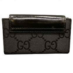 GUCCI GG Canvas 033.3662.0843 Leather 6-ring Key Case for Men