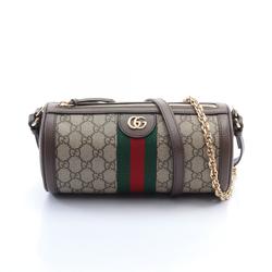 GUCCI Ophidia GG Supreme Shoulder Bag, Coated Canvas, Leather, Women's, Beige, Brown, Multicolor, 79519496IWG8745