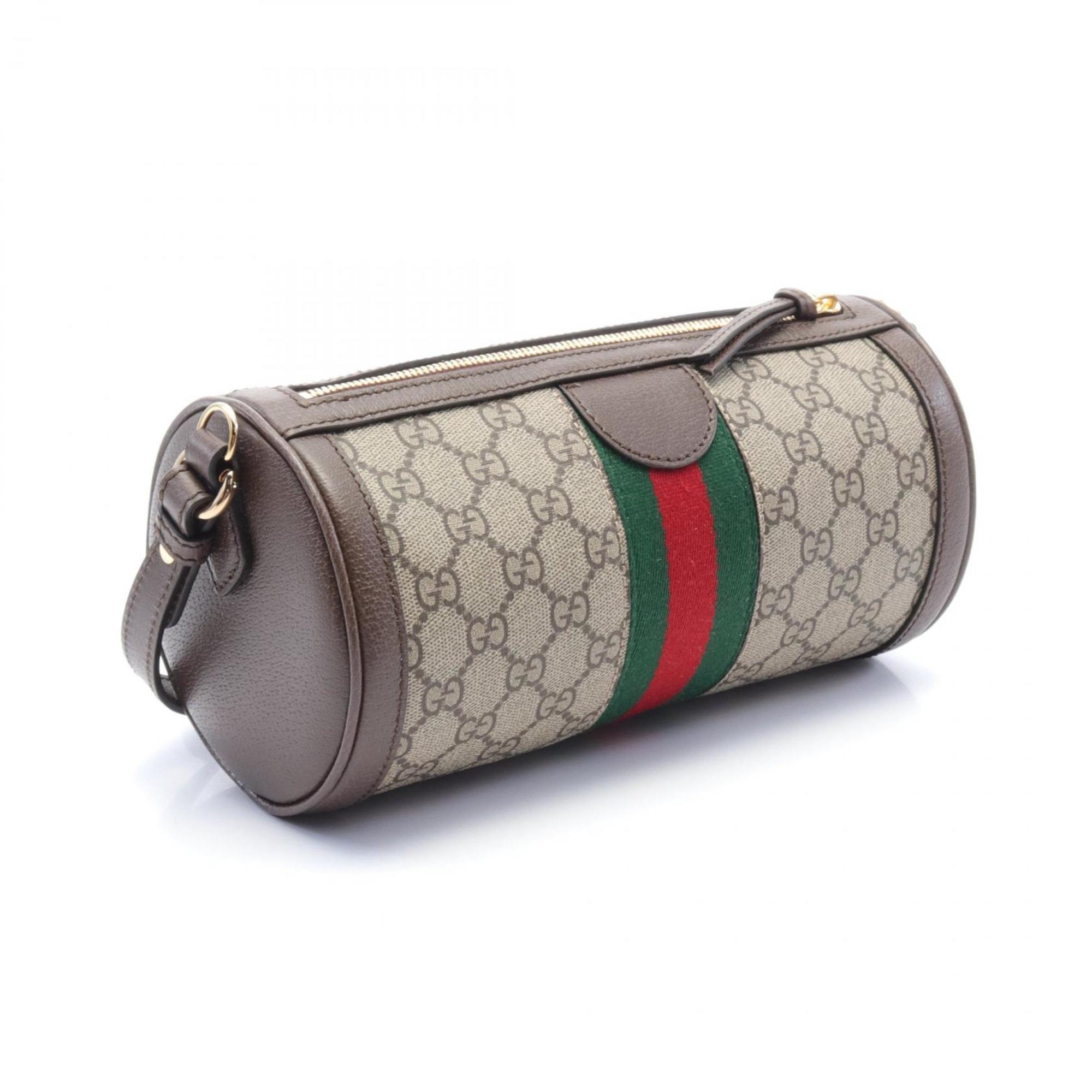 GUCCI Ophidia GG Supreme Shoulder Bag, Coated Canvas, Leather, Women's, Beige, Brown, Multicolor, 79519496IWG8745