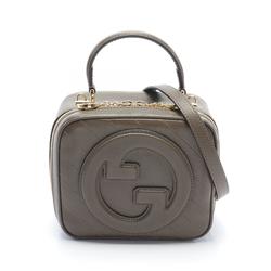 GUCCI Blondie Bag Handbag Leather Women's Brown 744434