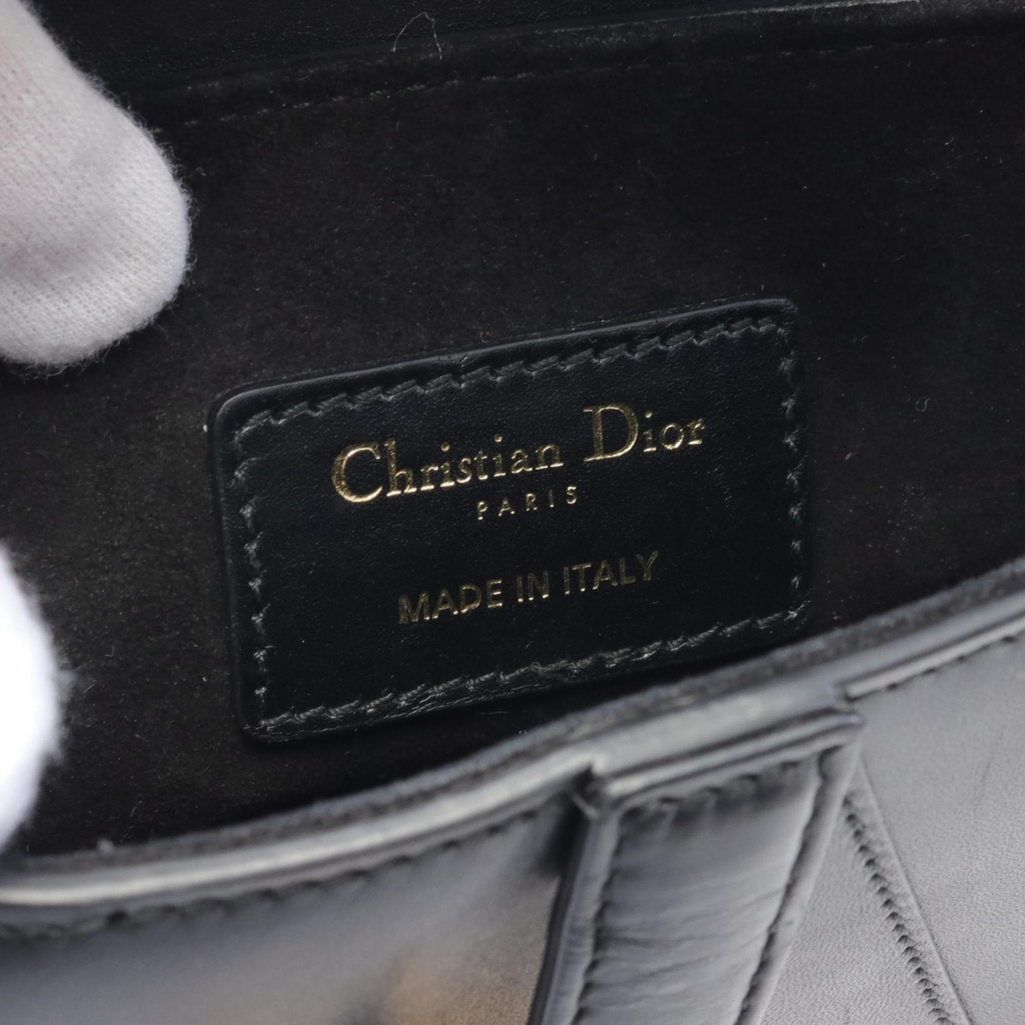 Christian Dior SADDLE handbag, leather, women's, black