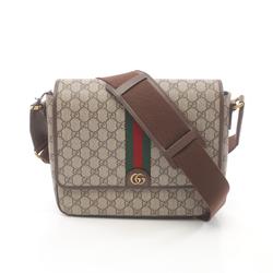 GUCCI Ophidia GG Supreme Medium Bag Shoulder Coated Canvas Leather Men's Beige Brown Multicolor 761741FACJQ9741