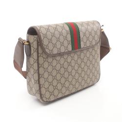 GUCCI Ophidia GG Supreme Medium Bag Shoulder Coated Canvas Leather Men's Beige Brown Multicolor 761741FACJQ9741