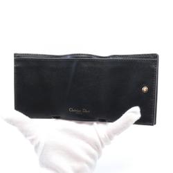 Christian Dior CD 30 Montaigne Tri-fold Wallet Leather Women's Black S2084OBAE