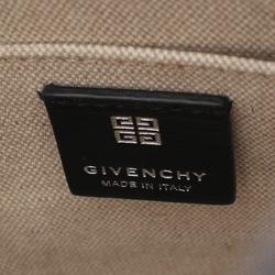 Givenchy G-TOTE MINI handbag, coated canvas, leather, women's, white, black