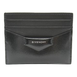 GIVENCHY Business Card Holder/Card Case Leather Men's/Women's Black BB60KCB00D001