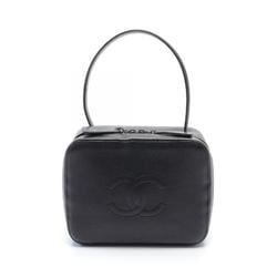 CHANEL Coco Mark Handbag Bag Caviar Skin Women's Black