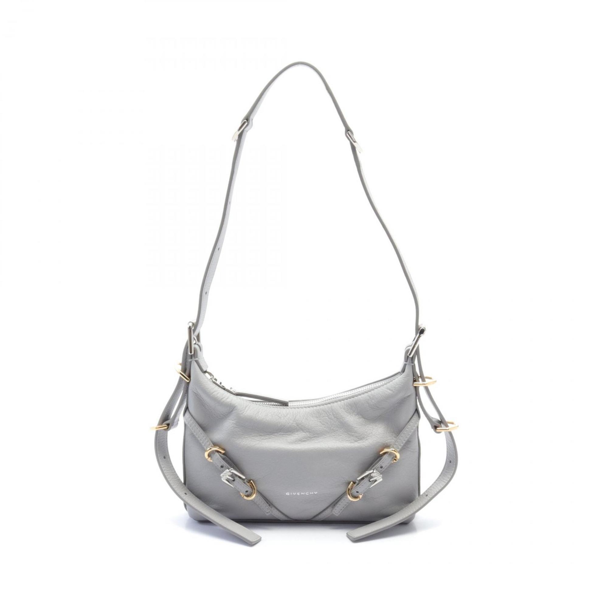 Givenchy Voilleux shoulder bag, leather, women's, grey BB50THB1Q7050