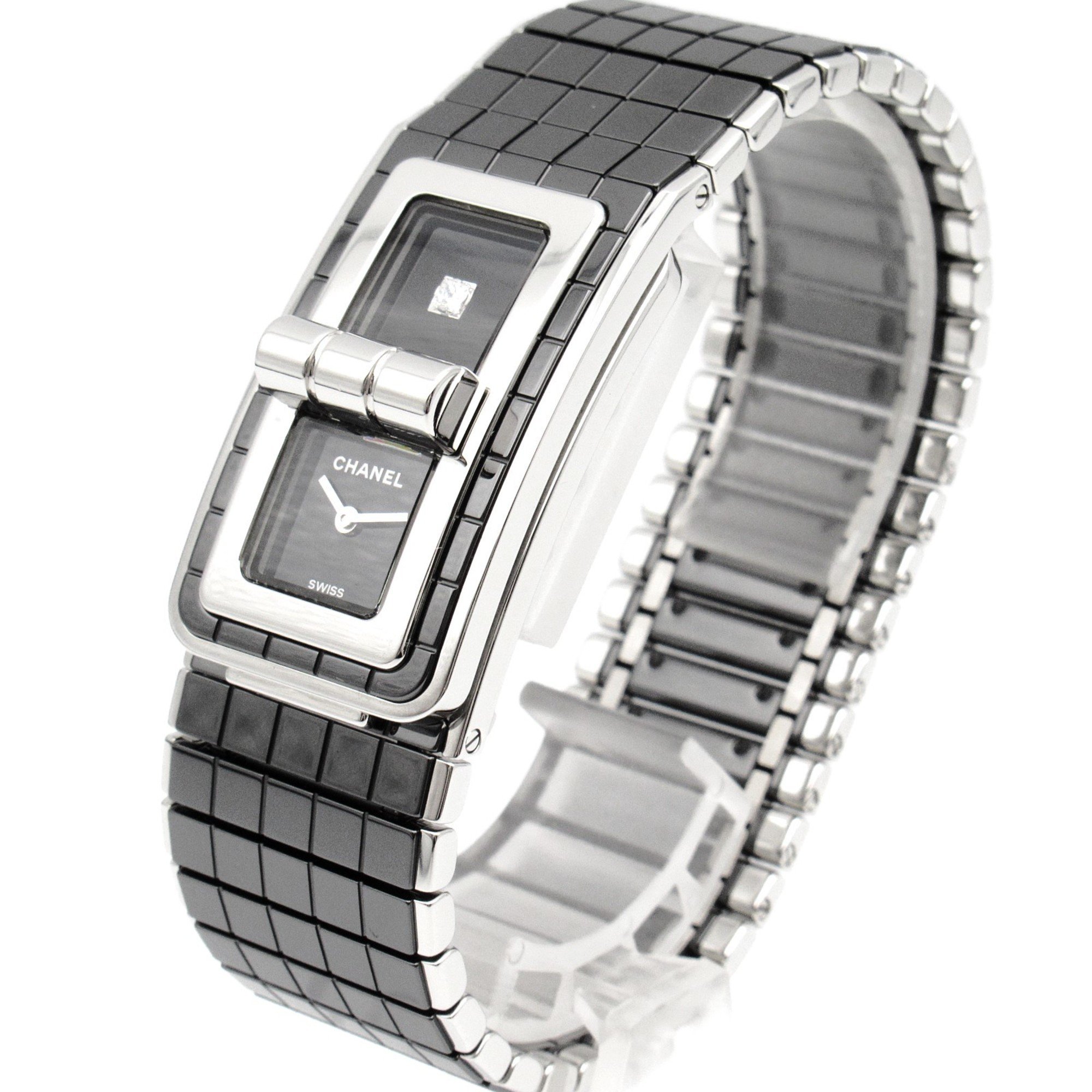 CHANEL Code Coco Watch Stainless Steel Ceramic Women's Black H5147