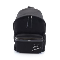 Saint Laurent SAINT LAURENT CITY City Rucksack Backpack Bag Cotton Men's Black 534968FAAVV1070