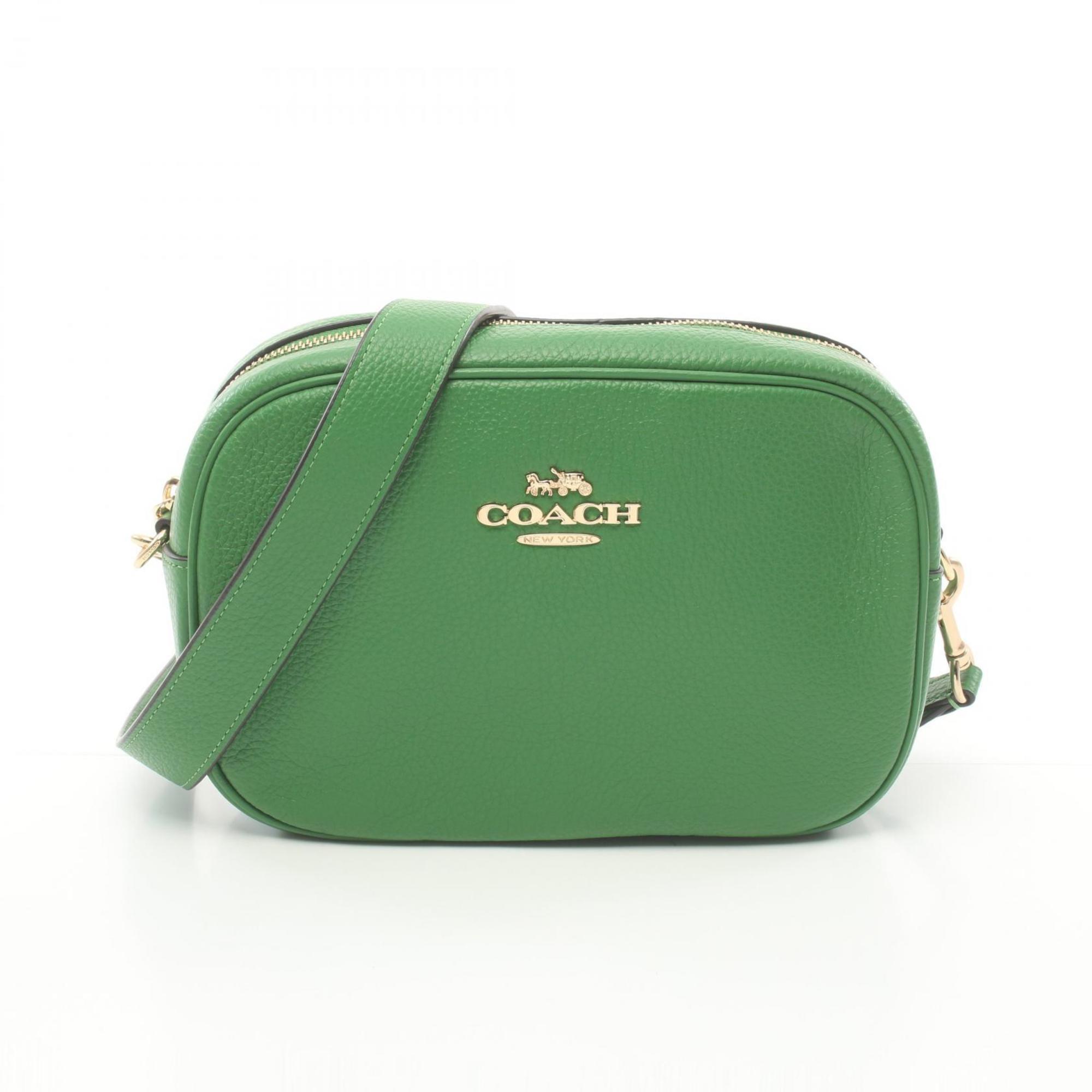 COACH shoulder bag, leather, women's, green