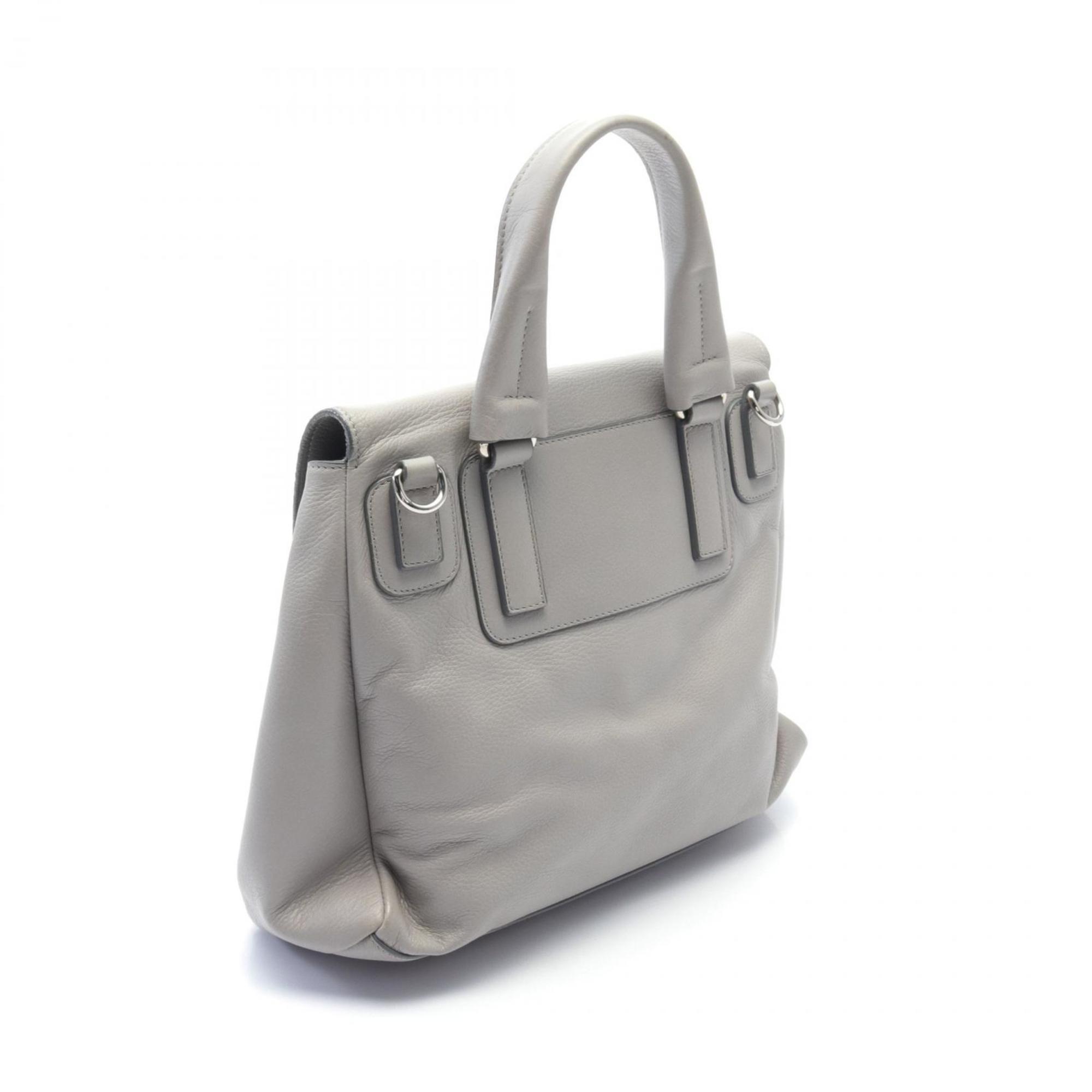 Givenchy Pure Small Handbag Bag Leather Women's Grey