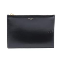 Saint Laurent Clutch Bag Leather Women's Black