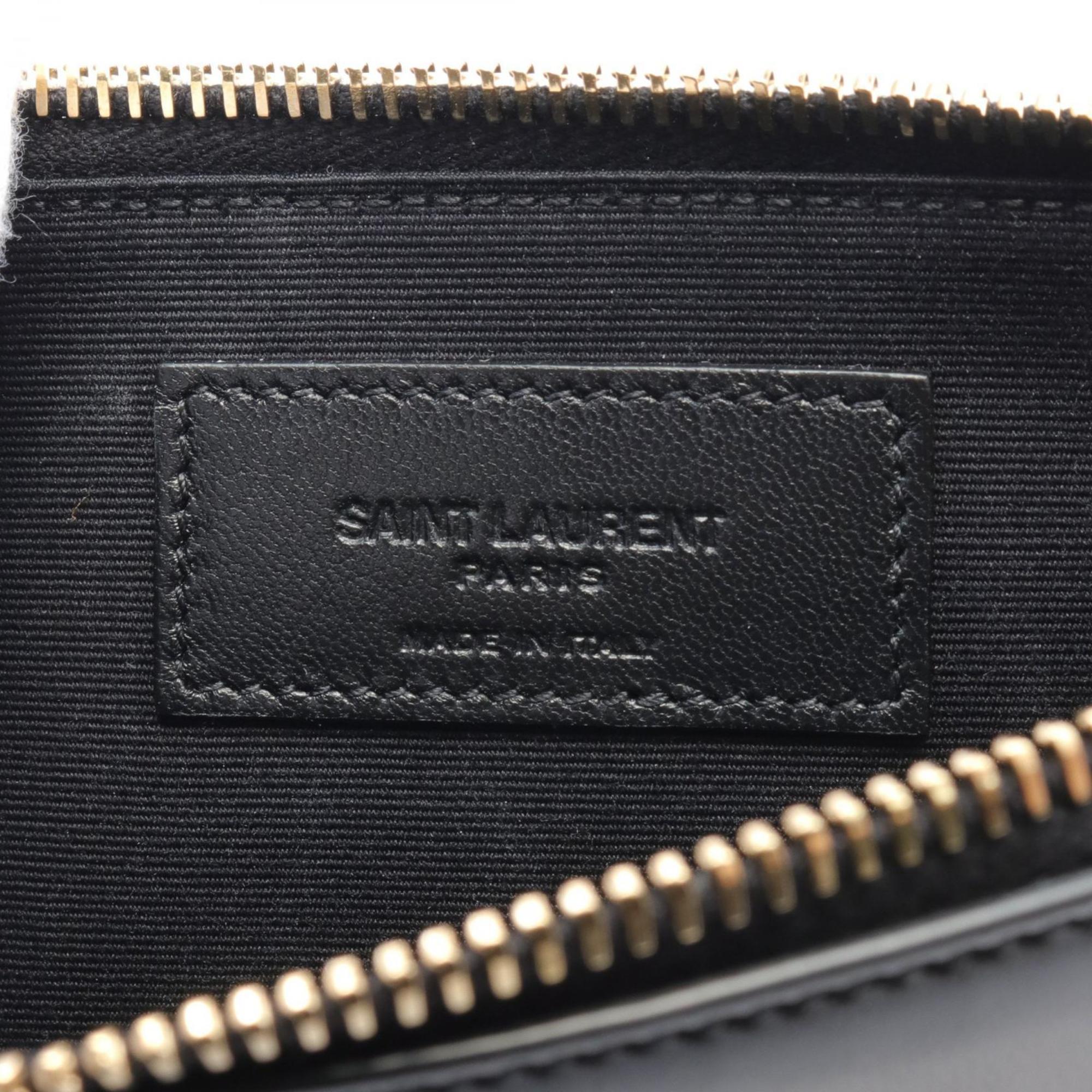 Saint Laurent Clutch Bag Leather Women's Black