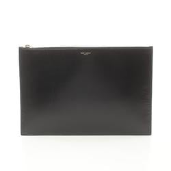 Saint Laurent SAINT LAURENT Second bag Clutch Bag Leather Men Women Black