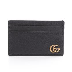 GUCCI GG Marmont Business Card Holder/Card Case Leather Men's Black 657588DJ20T1000