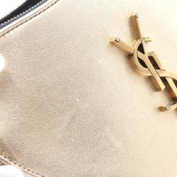 Yves Saint Laurent Saint Laurent Paris Monogram Heart Shoulder Bag Leather Women's Gold 540694