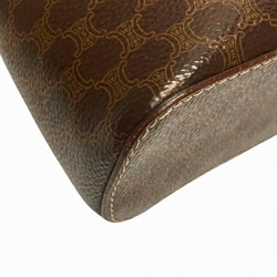 CELINE Macadam Vanity Bag Pouch Brown Handbag Women's