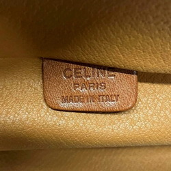 CELINE Macadam Vanity Bag Pouch Brown Handbag Women's