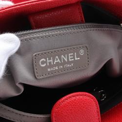 CHANEL Matelasse PST Tote Bag, Caviar Skin (Grained Calf), Women's, Red, A20994