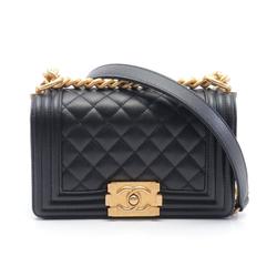 CHANEL Boy Chanel Matelasse Shoulder Bag Caviar Skin (Grained Calf) Women's Black