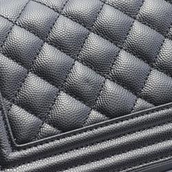 CHANEL Boy Chanel Matelasse Shoulder Bag Caviar Skin (Grained Calf) Women's Black