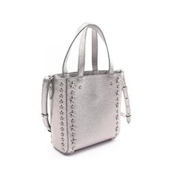 JIMMY CHOO MINI PEGASI handbag, leather bag, women's, silver