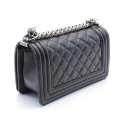 CHANEL Boy Chanel Small Matelasse Shoulder Bag Caviar Skin Women's Black A67085