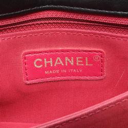 CHANEL Shoulder Bag Leather Women's Black