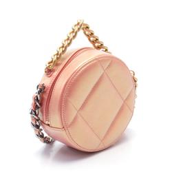 CHANEL Chanel 19 Matelasse Shoulder Bag, Lambskin, Women's, Pink, AP0945