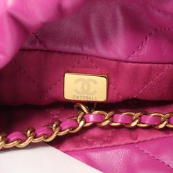 CHANEL Chanel 22 Shoulder Bag Leather Women's Purple