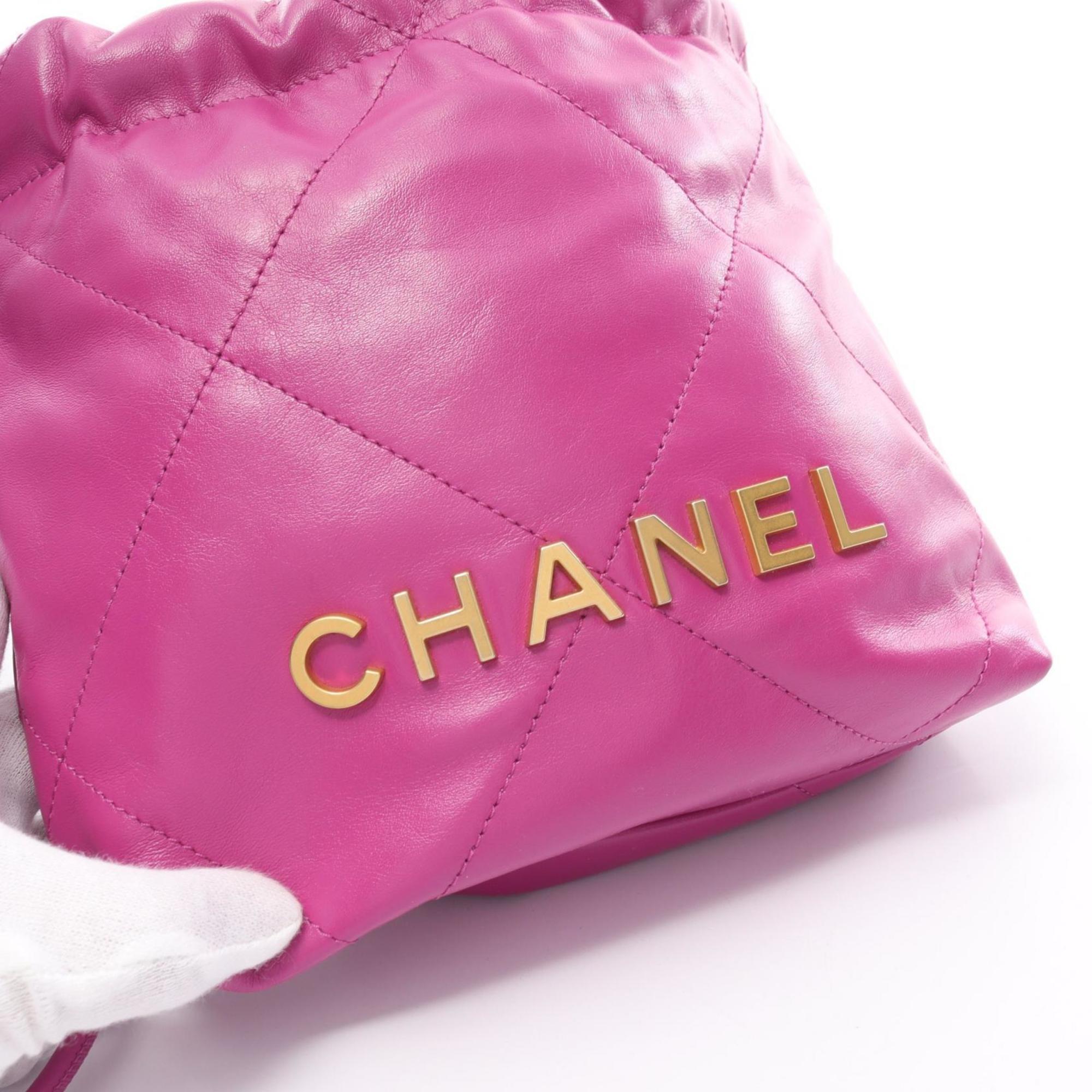 CHANEL Chanel 22 Shoulder Bag Leather Women's Purple