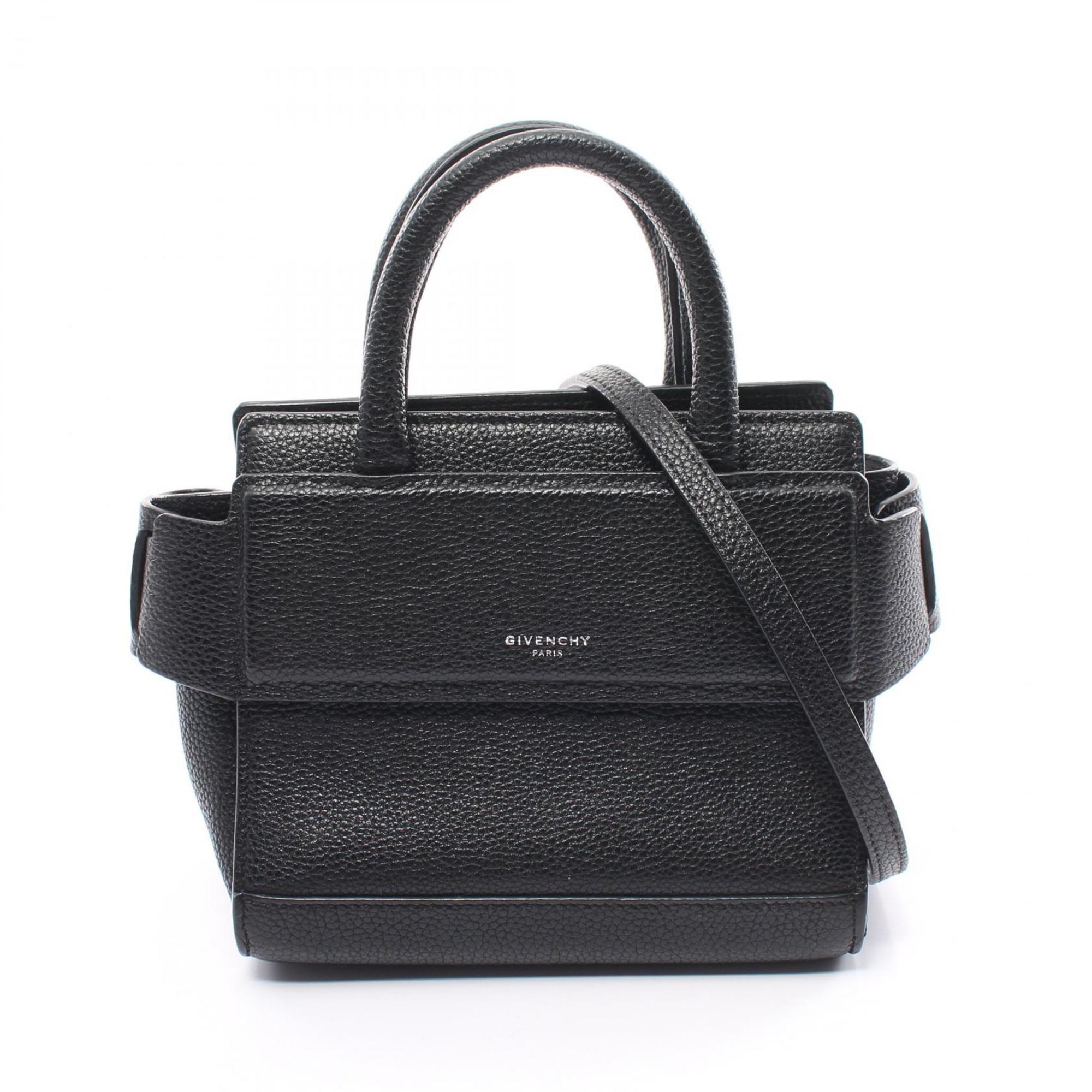 Givenchy Horizon Handbag Bag Leather Women's Black