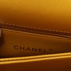 CHANEL Coco Handle XXS Handbag Bag Caviar Skin (Grained Calf) Women's Yellow AS2215