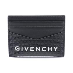 Givenchy Micro 4G Business Card Holder/Card Case Leather Men's Black White BK6099K1LQ001