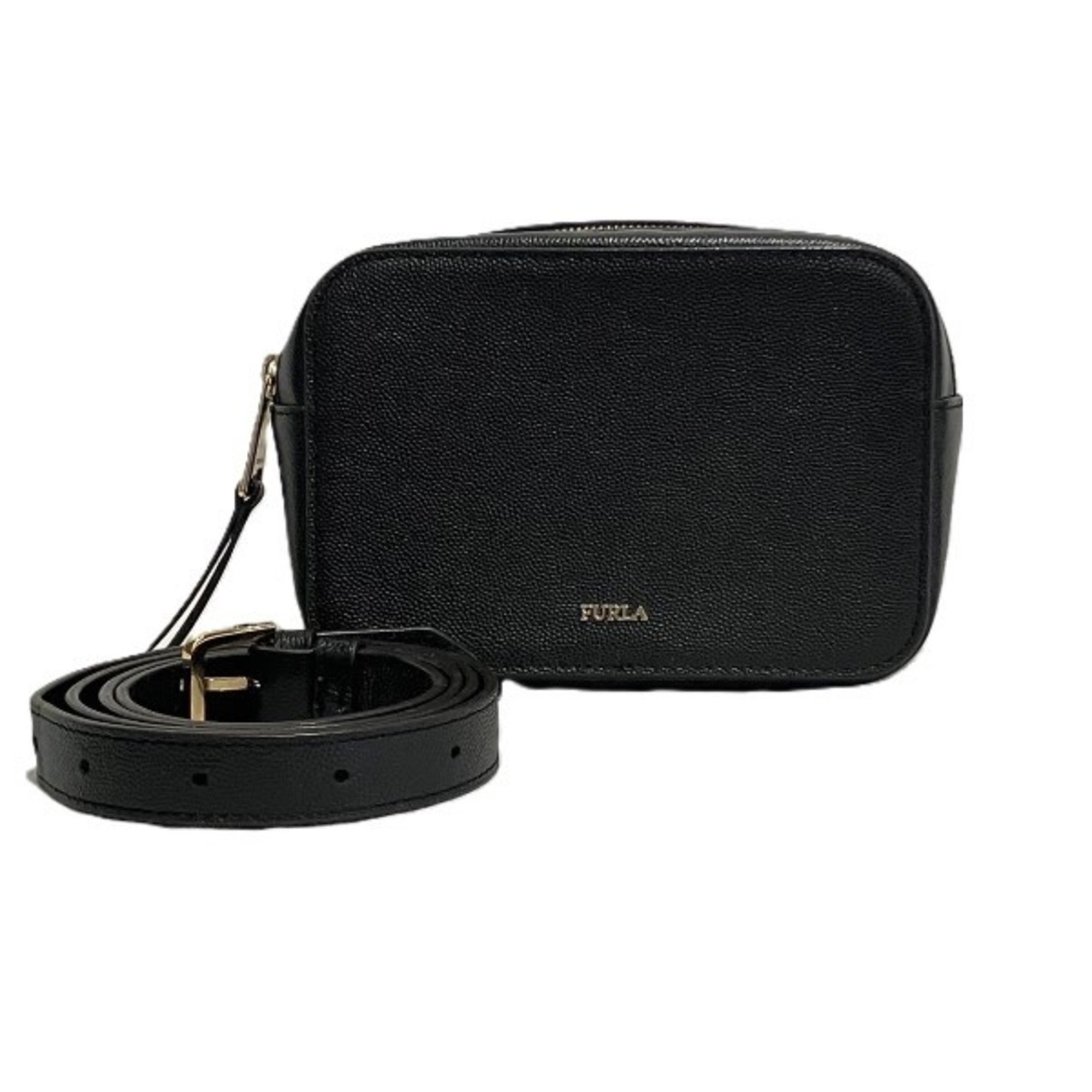 FURLA Babylon Leather Belt Bag, Waist Pouch, Body Bag for Women