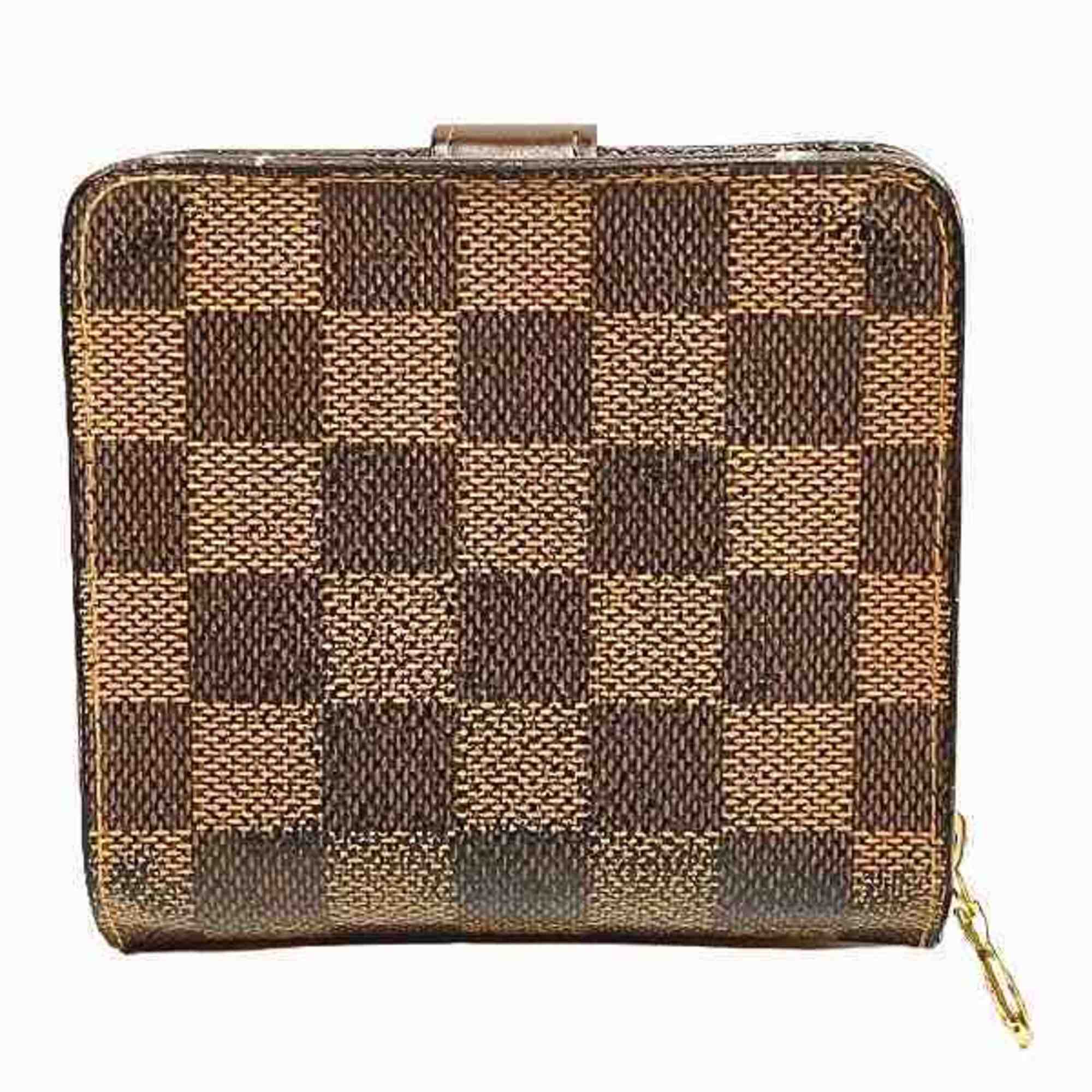 Louis Vuitton Damier Compact Zip N61668 Bi-fold Wallet for Men and Women