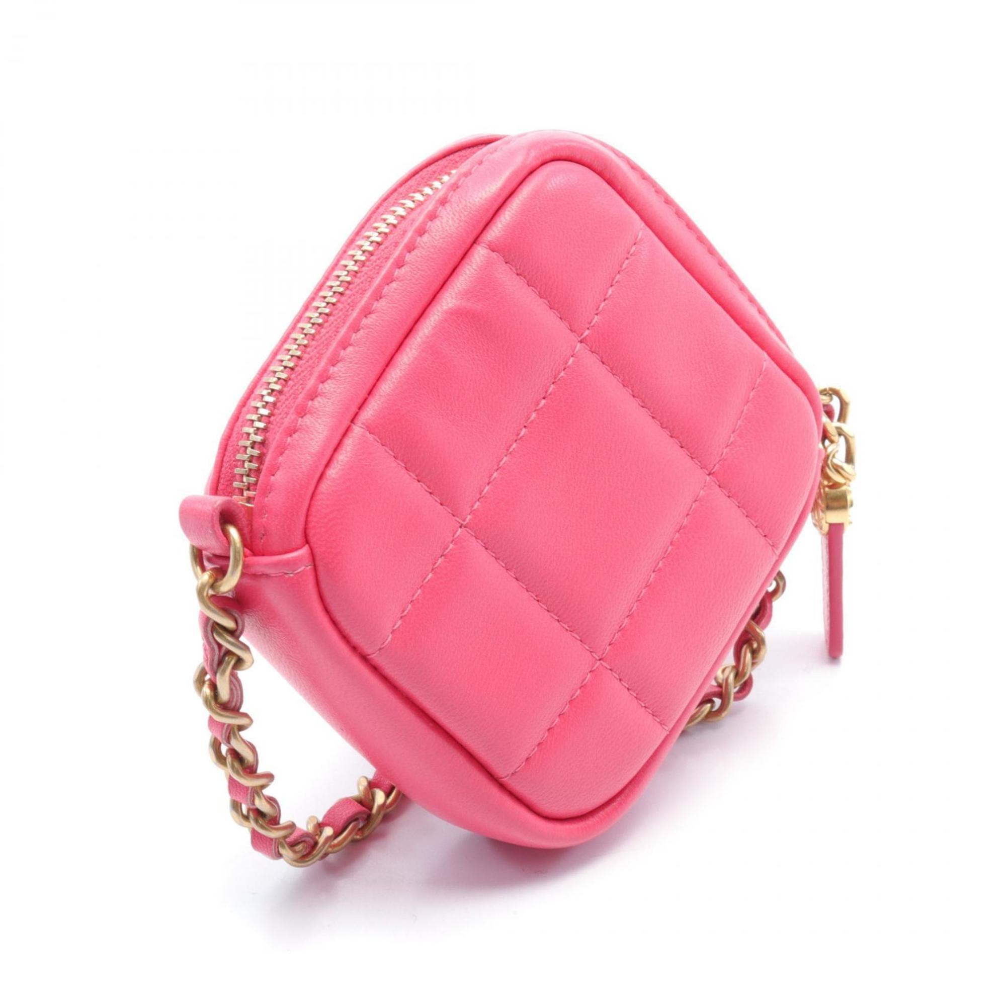 CHANEL Shoulder Bag Leather Women's Pink AP1926