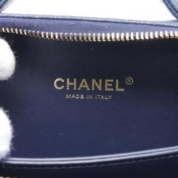 Chanel CHANEL CC Filigree Matelasse Vanity Shoulder Bag Caviar Skin (Grained Calf) Women's Navy