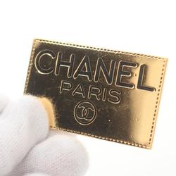 CHANEL Plate Brooch GP (Gold Plated) Women's Gold