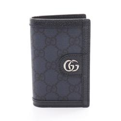 GUCCI Ophidia GG Supreme Business Card Holder/Card Case Coated Canvas Leather Men's Navy Blue 734943UULBN4055