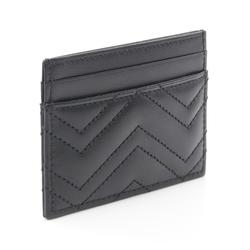 GUCCI GG Marmont Business Card Holder/Card Case Leather Women's Black 443127DTD1T1000