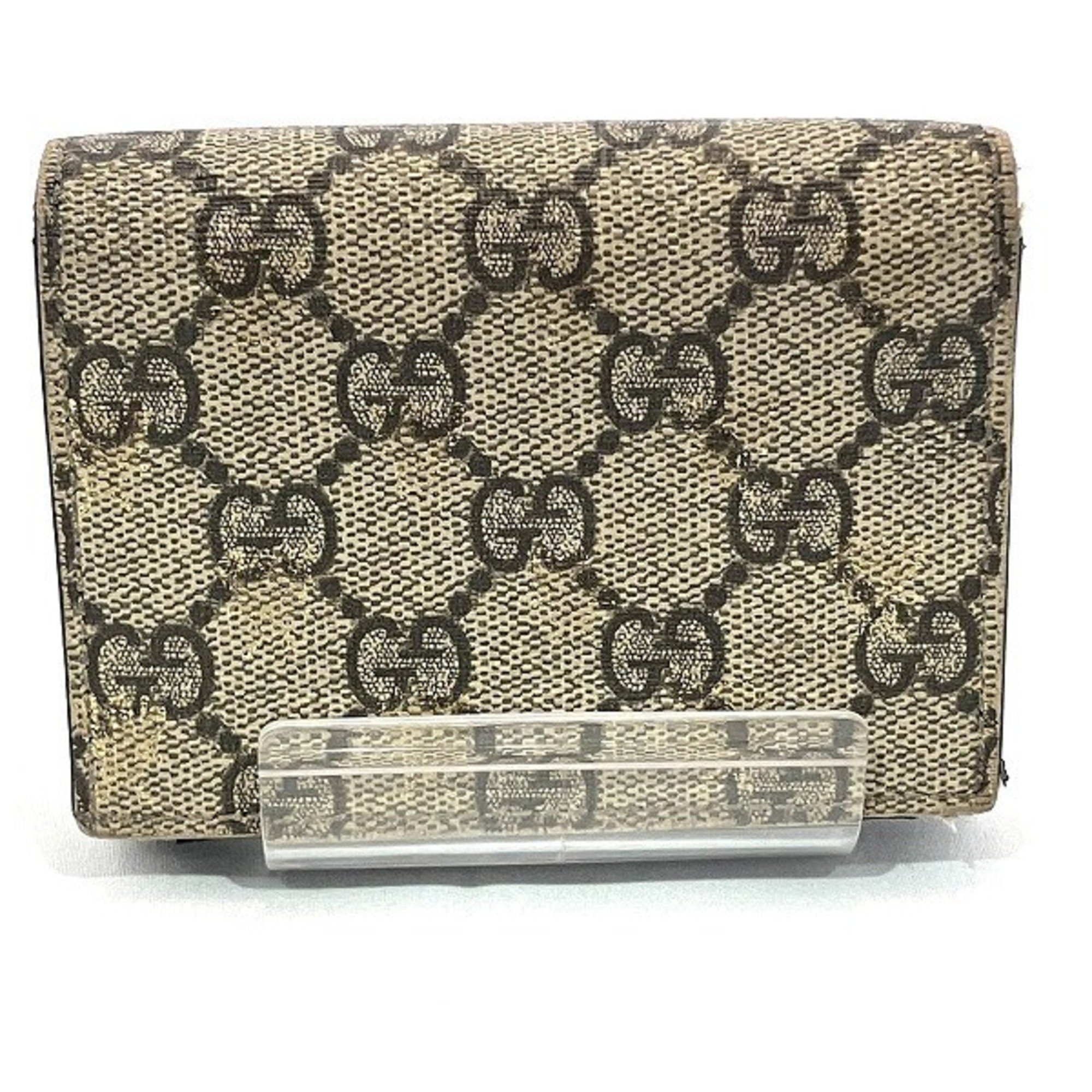 GUCCI GG Supreme 508757.525040 Bee Compact Wallet Bi-fold for Women