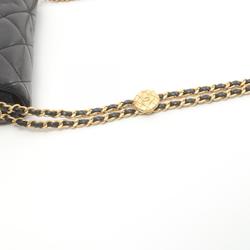 CHANEL Matelasse Flap Shoulder Bag, Caviar Skin, Women's, Black, AS3368