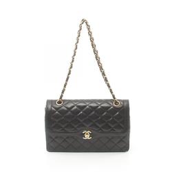 CHANEL Matelasse Shoulder Bag, Lambskin, Women's, Black