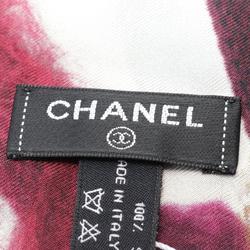 CHANEL Scarf Clothing Silk Women's Bordeaux Multicolor