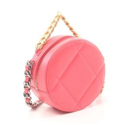 CHANEL Matelasse Shoulder Bag, Lambskin, Women's, Pink