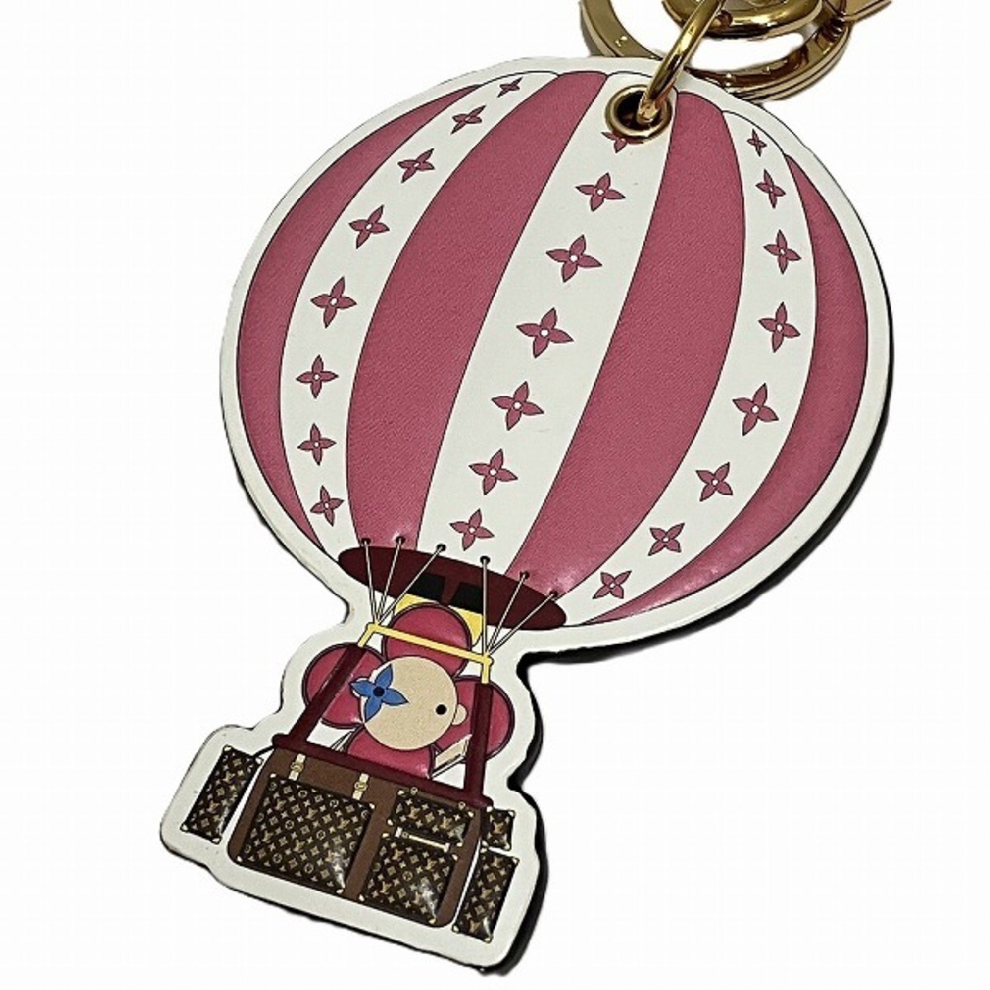 Louis Vuitton Monogram Porte Cle Vivienne M68654 Bag Charm Key Holder Accessory Women's