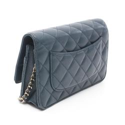 CHANEL Matelasse Shoulder Bag, Caviar Skin, Women's, Blue